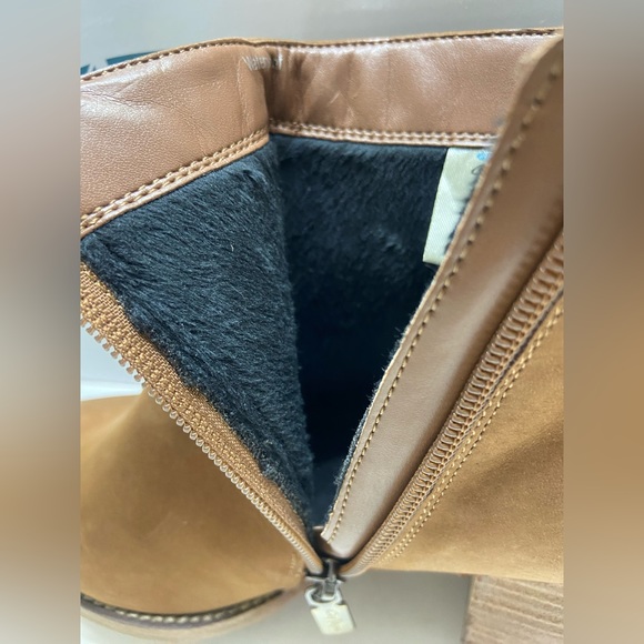 NEW Aqua College Nancy Women’s Waterproof Leather Ankle Boots Cognac Nubuck 7.5 - Picture 8 of 10